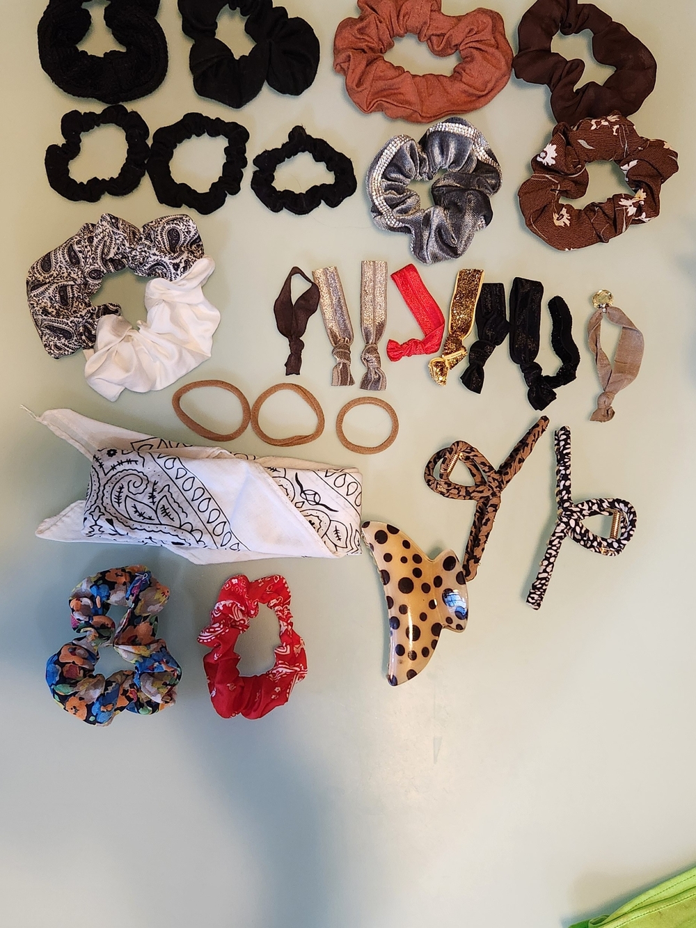 Assorted Scrunchie & Hair Accessory Lot - Multicolor